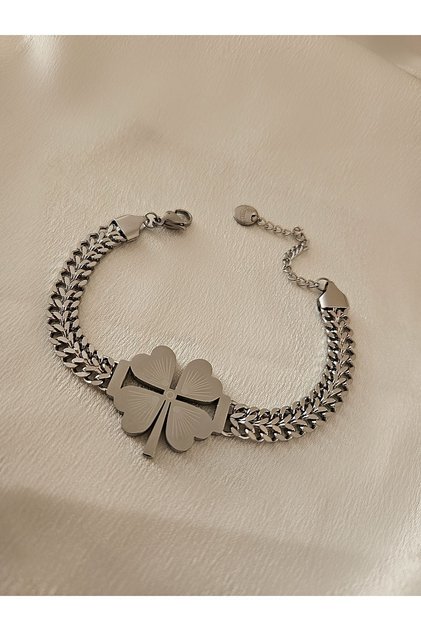 Clover bracelet steel bracelet non tarnish Steel clover bracelet