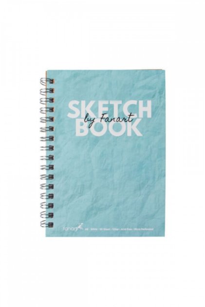 Sketch Book (A5 Spiral Bound, 120 gsm White Paper - Turquoise)