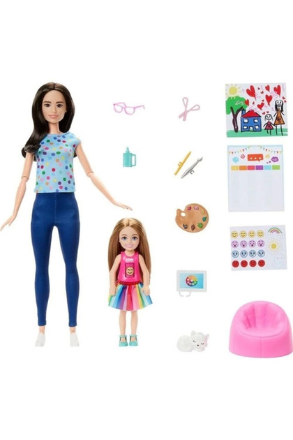 Coffret Barbie Artiste HCM85 – Atelier De Peinture & Création – Brune – 2021 – Neuf