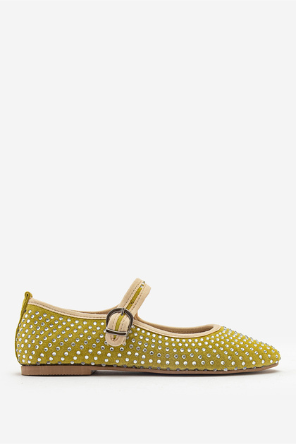 Women's Babet Round Toe Stone Casual Shoes Real Leather Zy 7988
