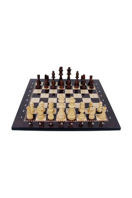 Lüks Ağaç Ahşap Satranç Takımı Seti Ahşap Figür Dama Üstün Kalite 36x36