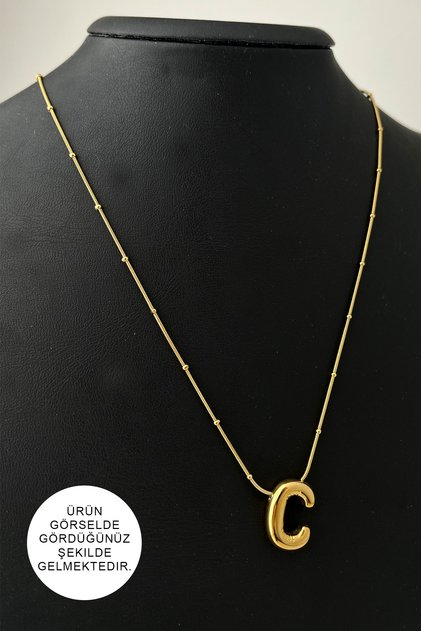 Steel Letter C Balloon Pendant (Letter:1.5cm Chain:44+5)
