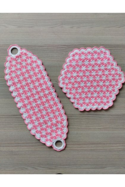 Hand-Knitted Pink Fiber Set