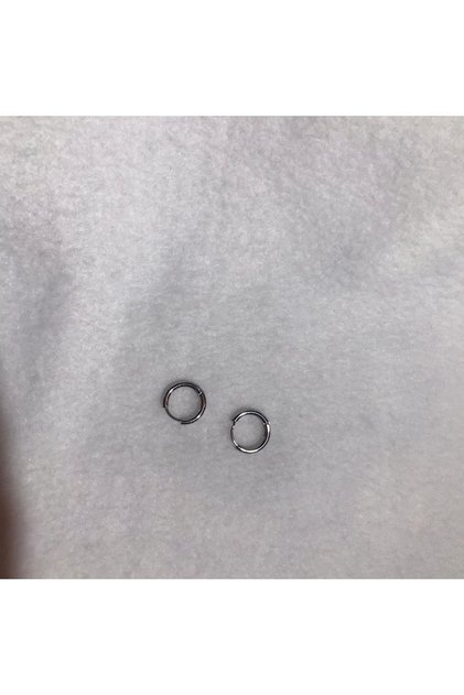 Favoriconsept - Gray Small Hoop Earrings - 1