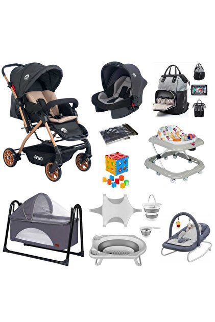 ベティちゃん　４体セット 4KİDS Bebek Çeyiz Seti 12 Parça Çift Yön Bebek Arabası Beşik Ana