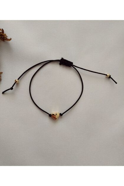 Macrame Rope Bracelet-black-heart