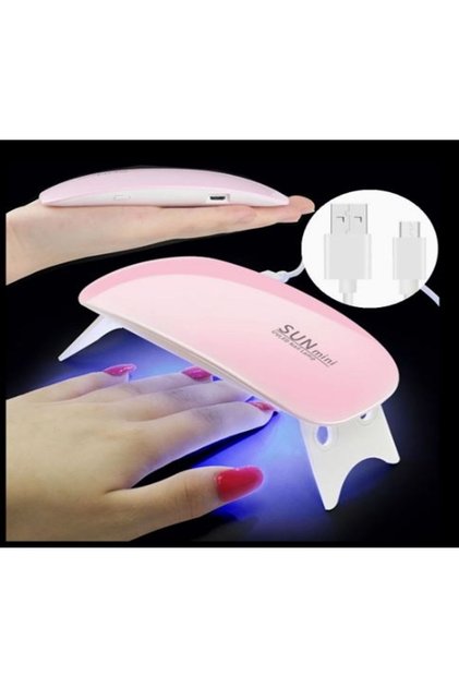 Akıllı Mini Tırnak Kurutma Makinesi Taşınabilir 6 LED UV Manikür Lamba Ev-Kuaför Rahat kullanım