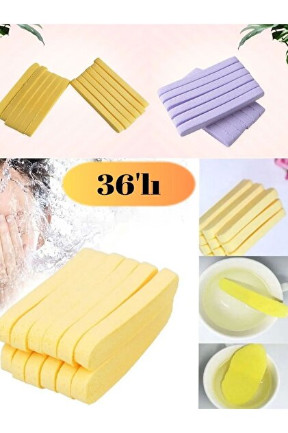 Özasya AVM 36 Adet Kozmetik Puf Sıkıştırılmış Temizleme Sünger Yüz