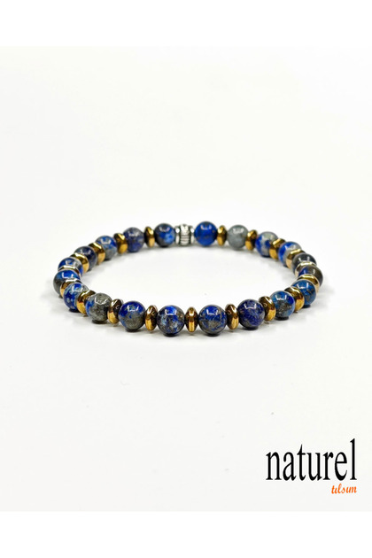 Natural Stone 6mm Lapis Lazuli Bracelet