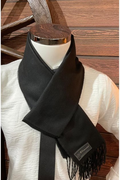 Men's Kaşkol Scarf Polyviscon Black