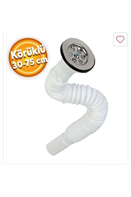 Knitex Lüks Körüklü Lavabo Sifonu Gider Borusu Akordiyon Plastik