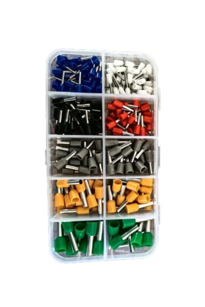 İNCİ ELEKTRİK Izoleli Yüksük Takımı 250 Adet Kutulu - 0,50mm/0,75mm/1mm/1,5mm/2,5mm/4mm/6mm Ölçüleri