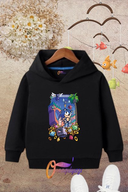 Children's Hooded Printed Sweatshirt