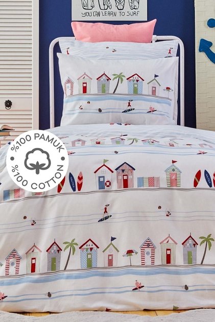 Kids Beach House 100% Cotton Single Bedding Set