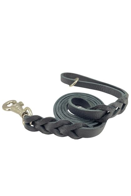Premium Genuine Leather Knitted Dog Walking Leash, Dog Collar, Walking Leash, Oiled Leather, 150X1.4Cm