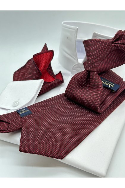Claret Red Dotted Classic Tie