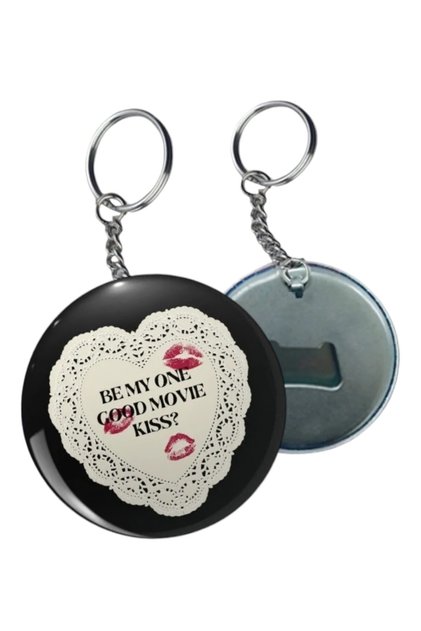 Mitski Be My Good Movie Kiss Lyric Y2K Style Keychain with Opener