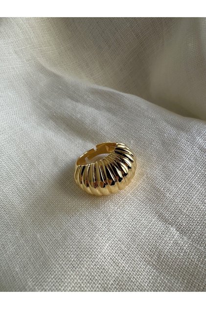 Gold Bombeli Dilim Yüzük