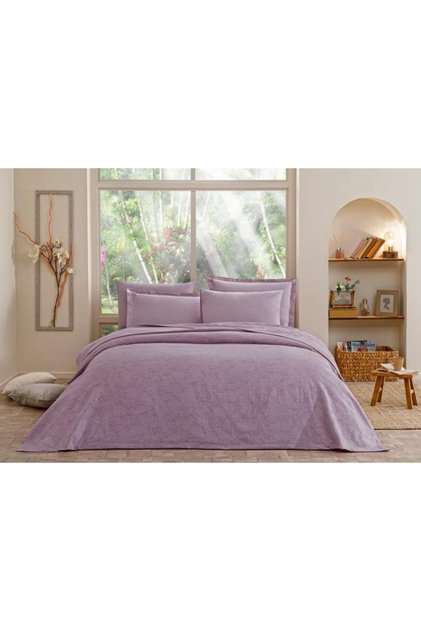 Pique Set Ranforce Single Person Pink Jacquard Luxury (Z)