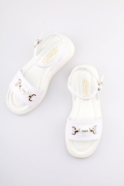 New Season White Women's Sandals - Heels and Buckles
