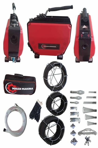 Tıkalı Gider Açma Makinesi Üçlü Full Set