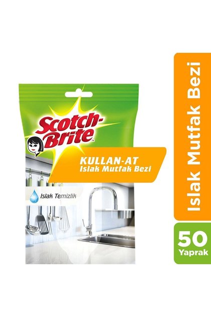 Scotch-brite Disposable Wet Kitchen Cloth - 50 Sheets