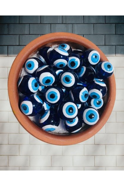18 Mm Dana Eye Evil Eye Bead - Decorative Bead 20 Pieces - (Thick Hole)