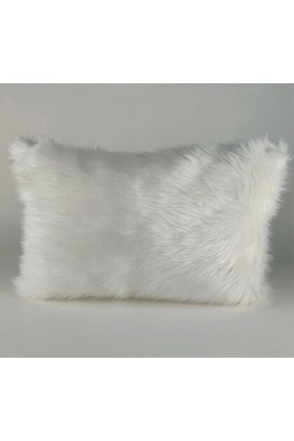 Plush Rectangular Throw Pillow Cover (white Color)