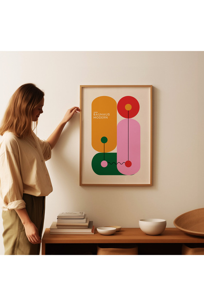 ARTHOUSECOLLECTIVE Bauhaus Exhibition Poster - Tablo Ölçülerinde