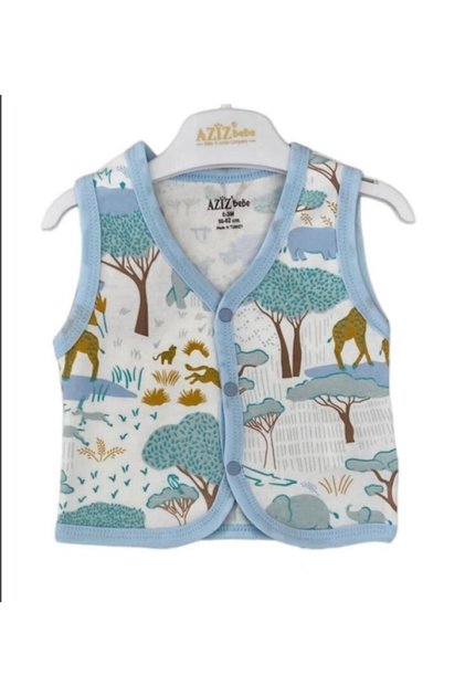 Forest Patterned Combed Cotton Vest 0-24 Months