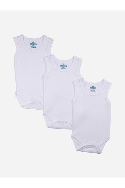 Pack of 3 - Solid Sleeveless Bodysuit