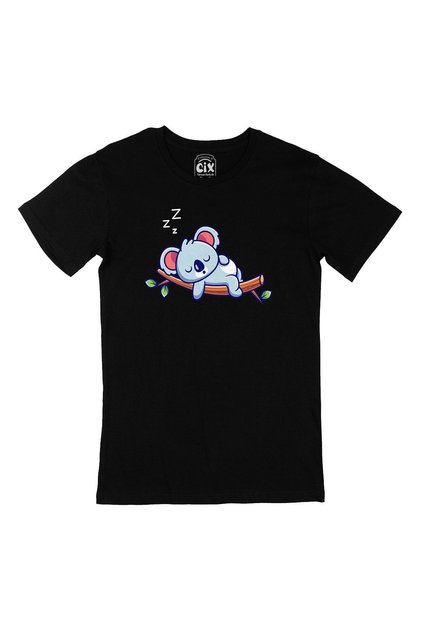 Sleeping Koala Black T-Shirt