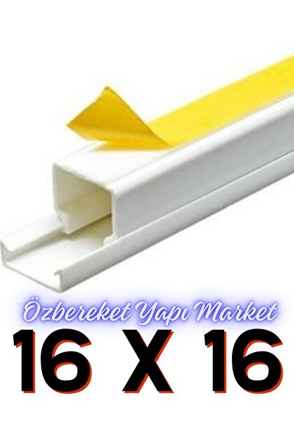 özbereketyapimarket 12x12 Mm Beyaz Kablo Kanalı (Çift Taraf Bantlı