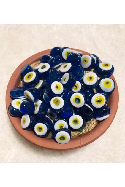 Medium Size Dandelion Evil Eye Beads - Jewelry Beads - 12 Pieces