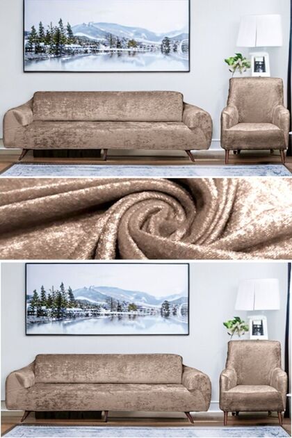 Velvet 3 3 1 1 Elastic Sofa Cover |   Elastic Sofa Cover |   Sofa Cover Set Sofa Cover
