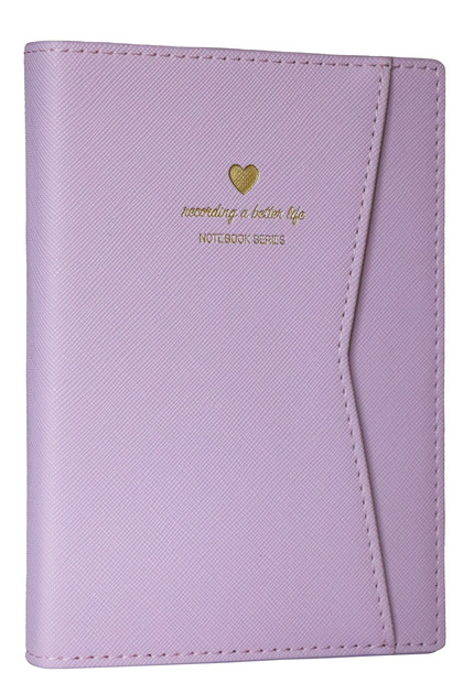 Notebook a5 ivory with snap and pockets 128 sheets