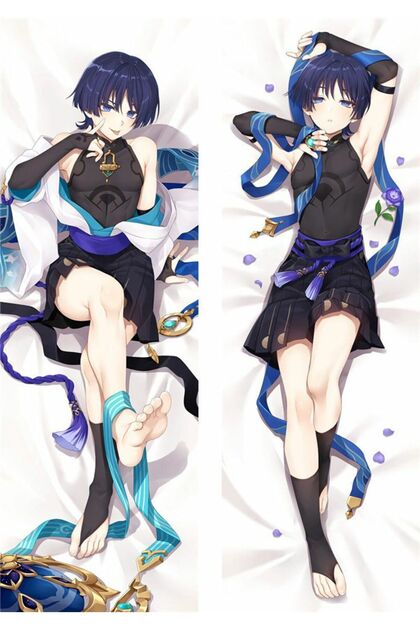 Anime Genshin Impact - Wanderer Patterned Double-Sided Printed Hugging Pillow Cover