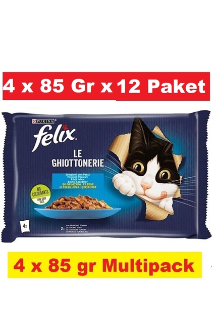 FELIX Felix Multipack Somonlu ve Ton Balıklı 4x85 gr 12'li
