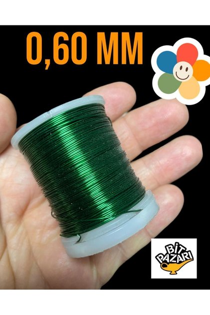 Bakır Çiçek teli 0,60 mm - Takı teli - Hobi Teli - 1 Makara