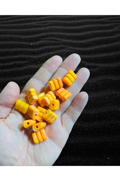 Fosforlu Mısır Boncuk , Olta Boncuğu , Şamandıra , Balıkçı Boncuğu - 12 Adet
