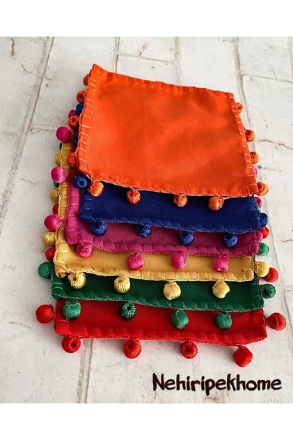 Stylish Pompom Coffee Presentation Coasters No2