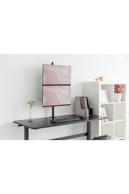 Dual Vertical Monitor Holder from 17-32"