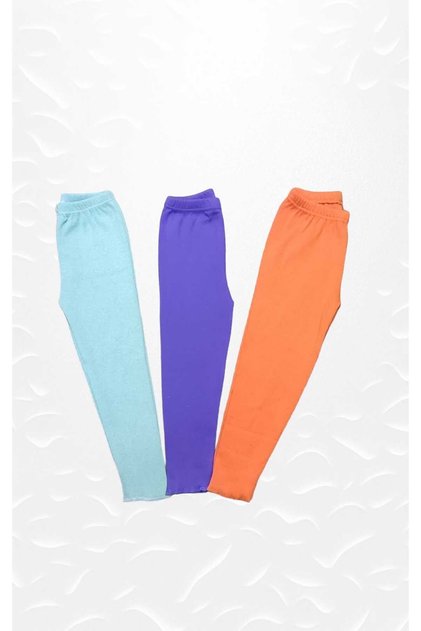 Ribbed Flexible Seasonal 3-Piece Baby and Children's Leggings Set - Single Bottom