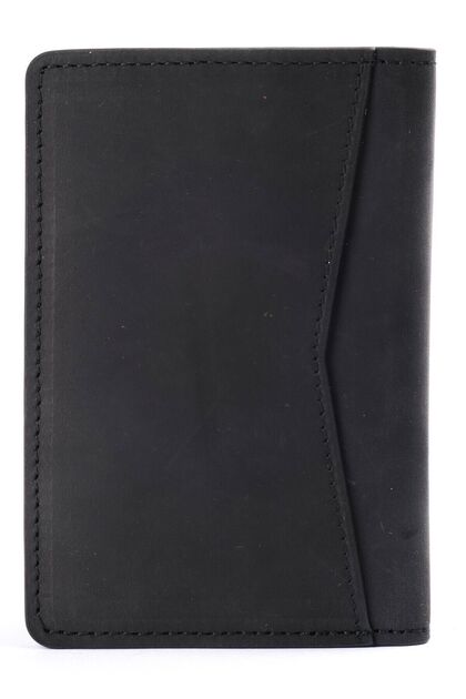 Men's Genuine Leather Handmade And Thin Design Wallet Card Holder Black