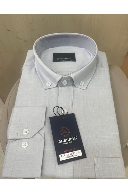 100% Linen Cotton Long Sleeve Men's Shirt