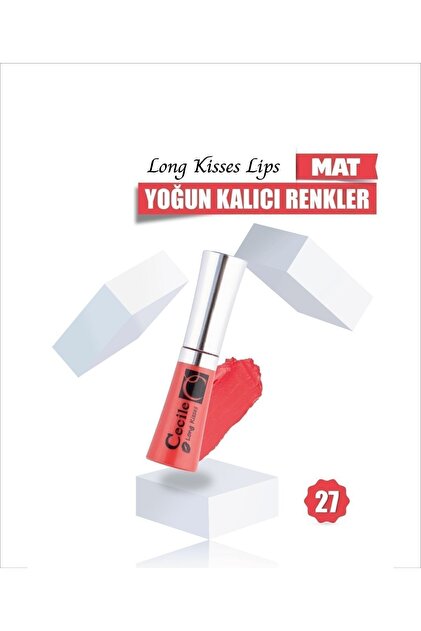 Cecile Kalıcı Mat Ruj - Cecile Long Kisses Lipgloss 18 Soft Maroon