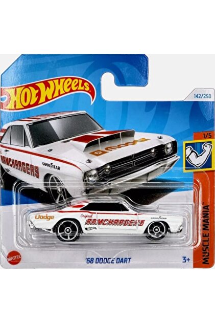 HOT WHEELS '68 Dodge Dart White Ramchargers Muscle Mania Short