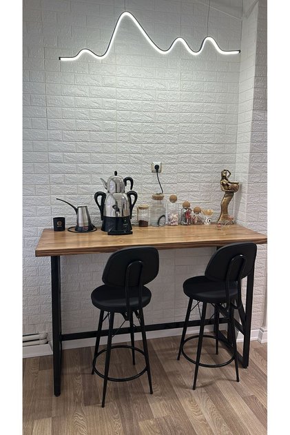 Ahşap Bar Masası 120x60 Cm