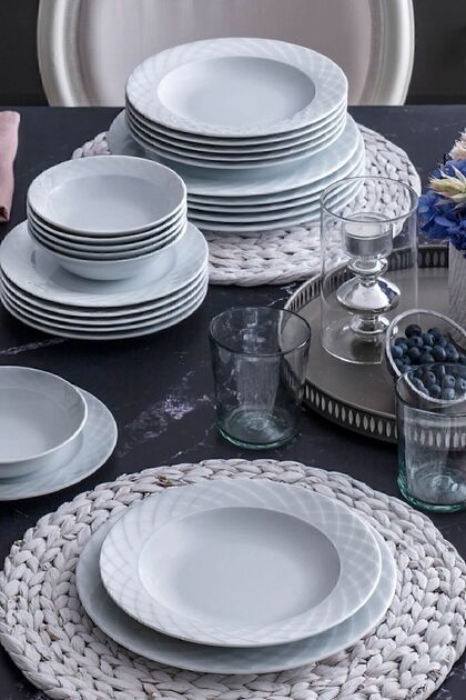 Beyaz 24 Parça Yemek Takımı Aly24y400