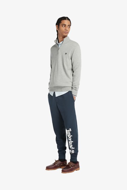 Men's Navy Blue Core Logo Cuffed Sweatpants -tb0a2bvf U10